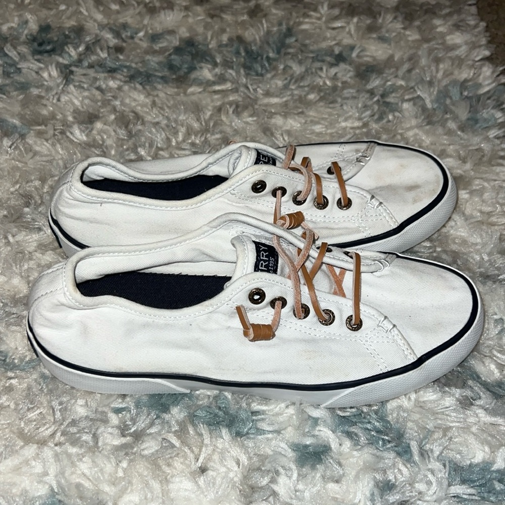 White Sperry top sider